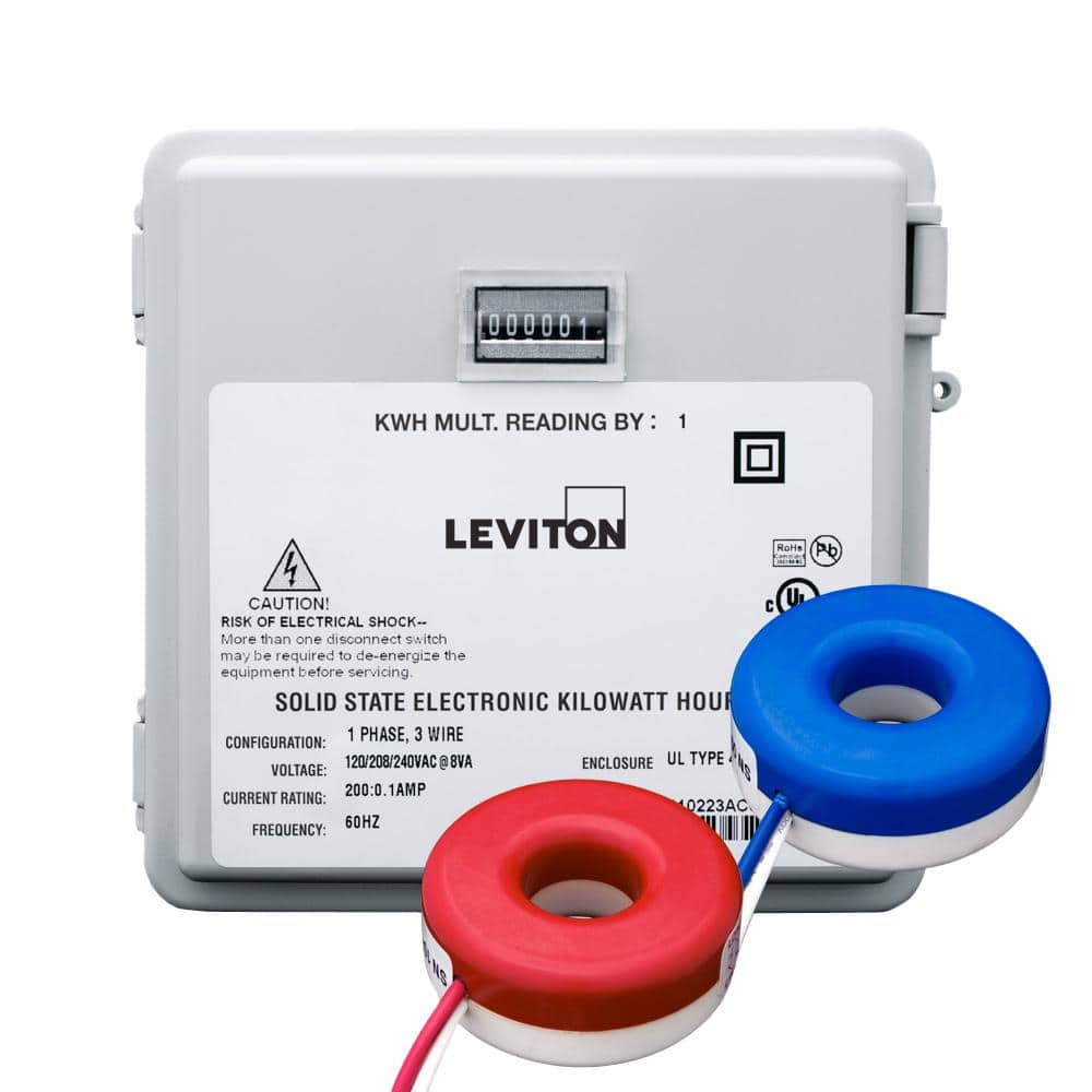 Outdoor Surface Mount Mechanical Counter Mini Meter Kit with 2-Split Core CTs, White MO240-2SW price history on PriceWatchPro