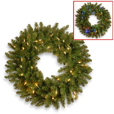 cordless wreath with timer