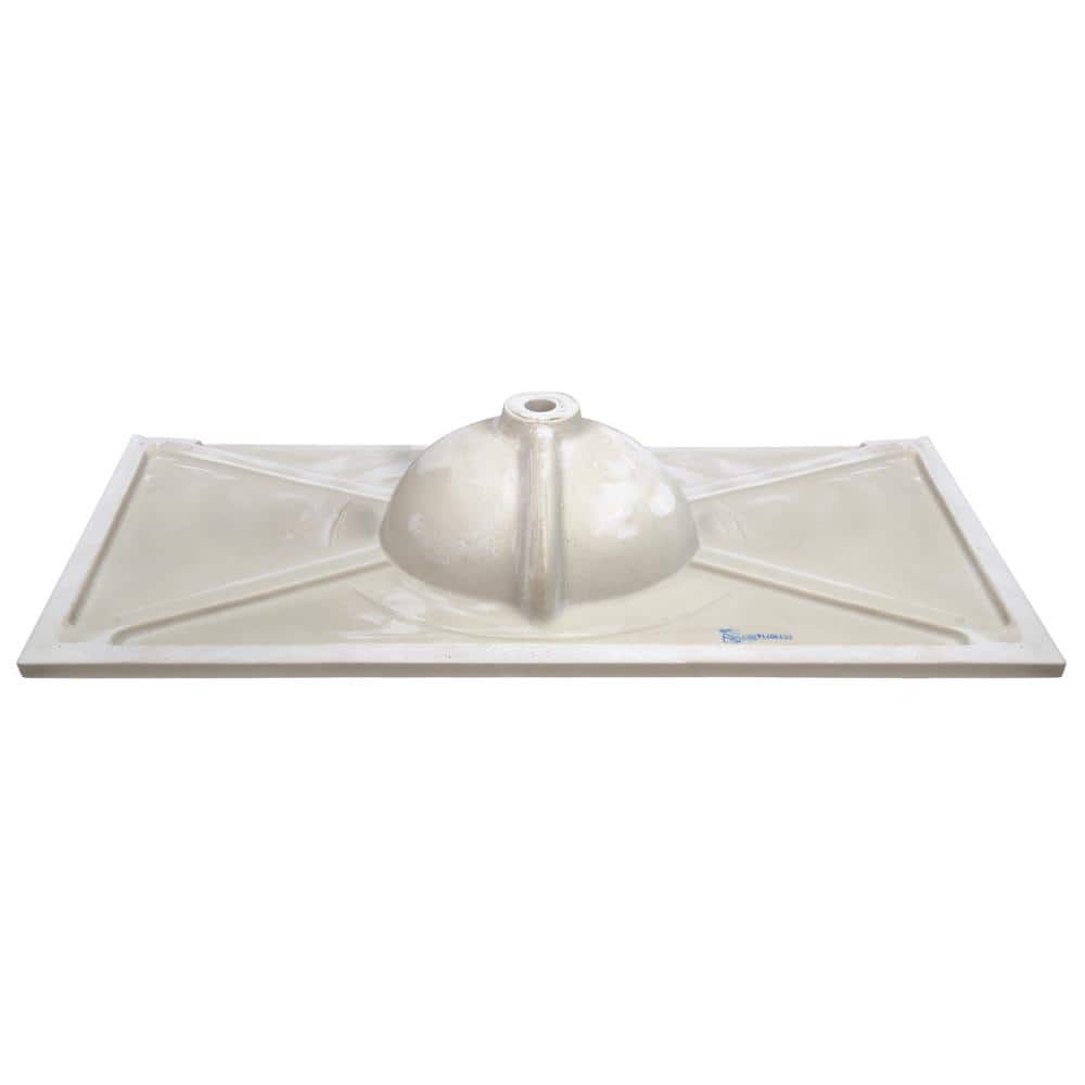 49-Inch White Cultured Marble Vanity Top with Backsplash