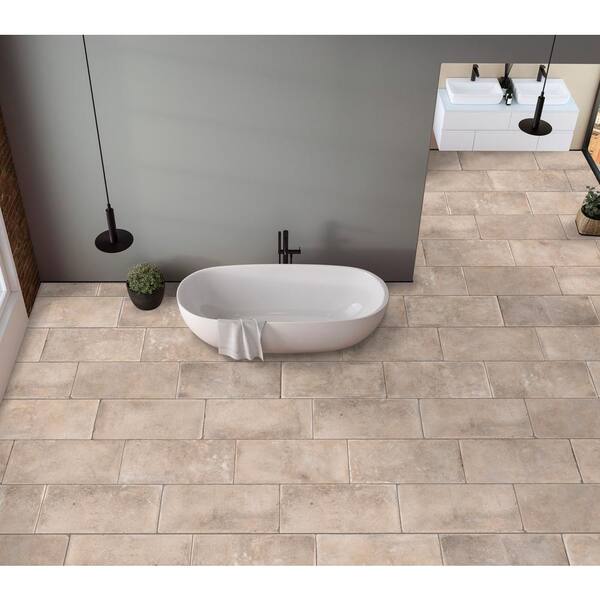 Florida Tile Cotto Taupe 15 in. x 30 in. Matte Porcelain Floor and