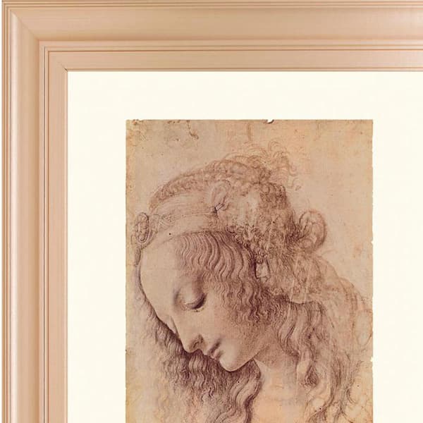 Classy Art Testa DI Donna DI Profilo By Leonardo Da Vinci Framed