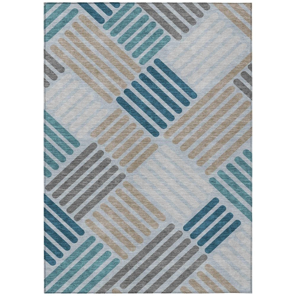 Chantille Machine Washable Indoor/Outdoor Abstract ACN2339 Teal 9 ft. x 12 ft. Area Rug price history on PriceWatchPro