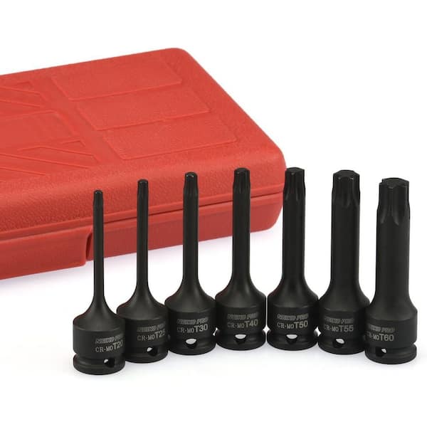 NEIKO 3/8 in. Drive Torx Star Impact Socket Set (7-Piece) 01132B