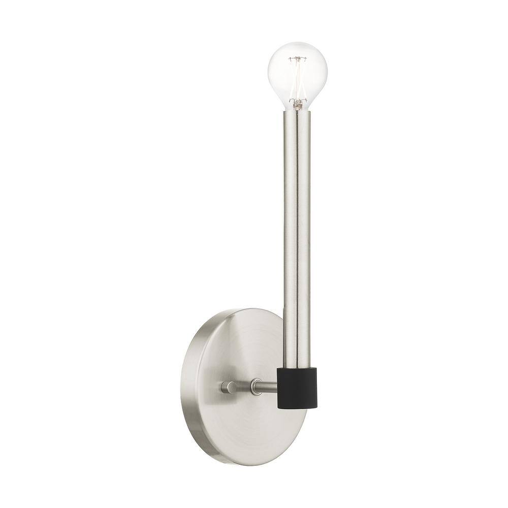 Karlstad Brushed Nickel Satin Brass 1-Light Wall Sconce