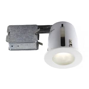 4-in. White Recessed Fixture Kit for Damp Locations