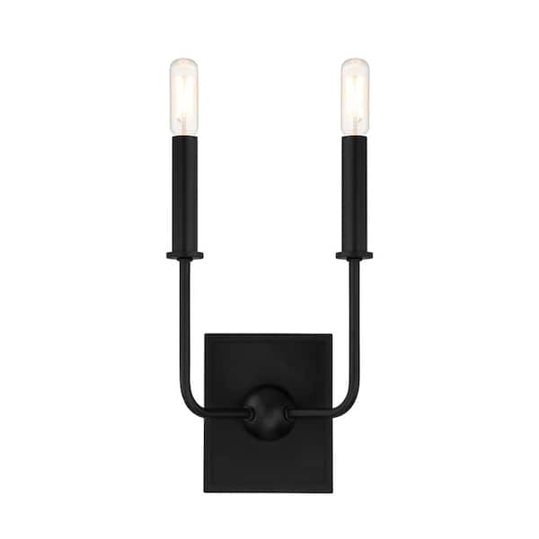 Savoy House Avondale 2-Light Matte Black Wall Sconce