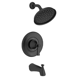 Rumson Single-Handle 1-Spray Tub and Shower Faucet with 1.8 GPM in Matte Black (Valve Included)