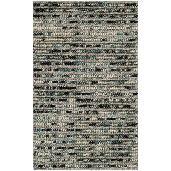 SAFAVIEH Bohemian Grey/Multi 3 ft. x 4 ft. Striped Area Rug