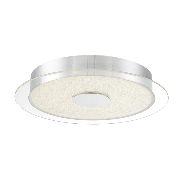 George Kovacs Diamond Dust 15.7 in. 1-Light Chrome LED Flush Mount