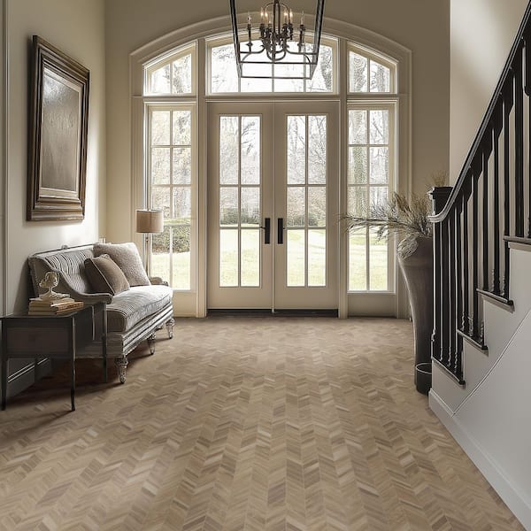 Havenwood Saddle Chevron 12 in. x 15 in. x 0.35 in. Matte Porcelain Mesh-Mounted Mosaic Tile (320 sq. ft./Pallet)