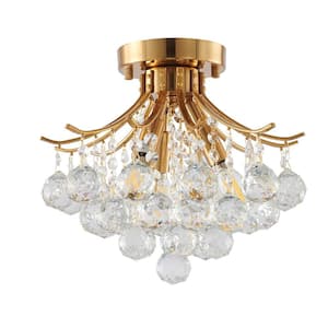 CANARM Orla 15.5 in. 3-Light Gold Flush Mount IFM709A15GD - The