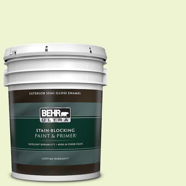 BEHR ULTRA 5 gal. #420A-1 Green Shimmer Semi-Gloss Enamel Exterior Paint & Primer