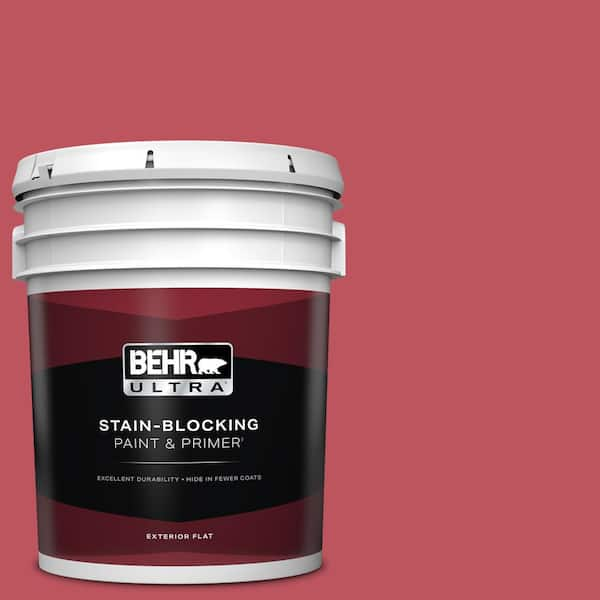 BEHR ULTRA 5 gal. #P140-6 Hibiscus Flower Flat Exterior Paint & Primer