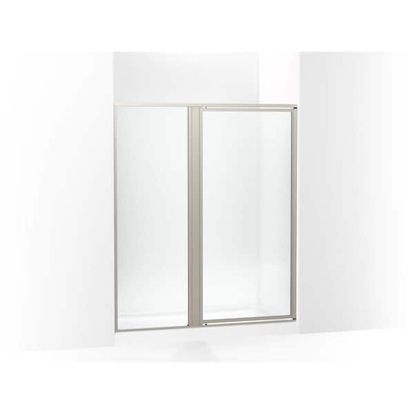 Attend 60 in. W x 69 in. H Pivot Framed Shower Door in Nickel