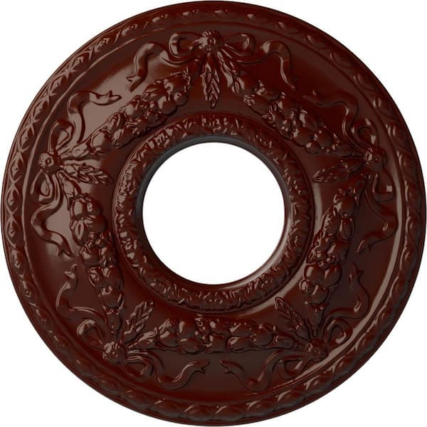 Ekena Millwork 1-3/4" x 22-1/8" x 22-1/8" Polyurethane Hurley Ceiling, Brushed Mahogany