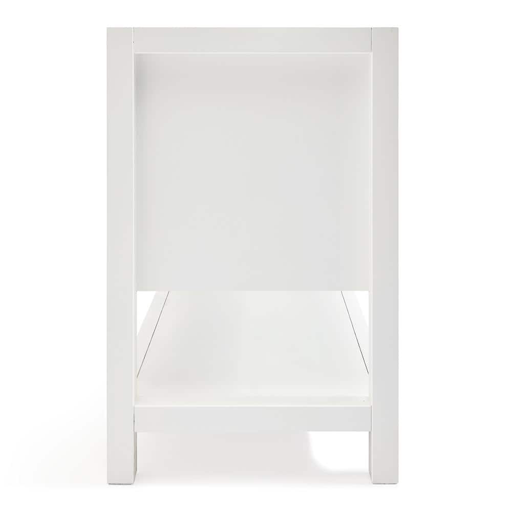 60'' White Double Freestanding Bathroom Vanity Base