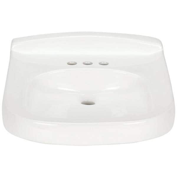 Zurn 8.25 in. Vitreous China Wall-Mounted Rectangular Bathroom Sink in White