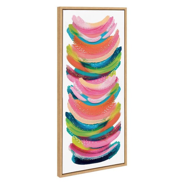 Kate and Laurel Sylvie "Bright Abstract" by Jessi Raulet of Ettavee Framed Art Print 18 in. x 40 in.