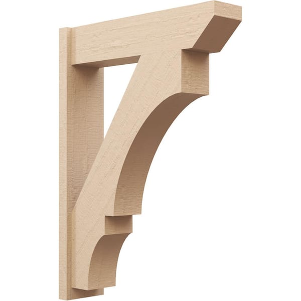 Ekena Millwork 8 in. x 44 in. x 32 in. Balboa Slat Rough Cedar Woodgrain Timberthane Polyurethane Outlooker, Primed Tan