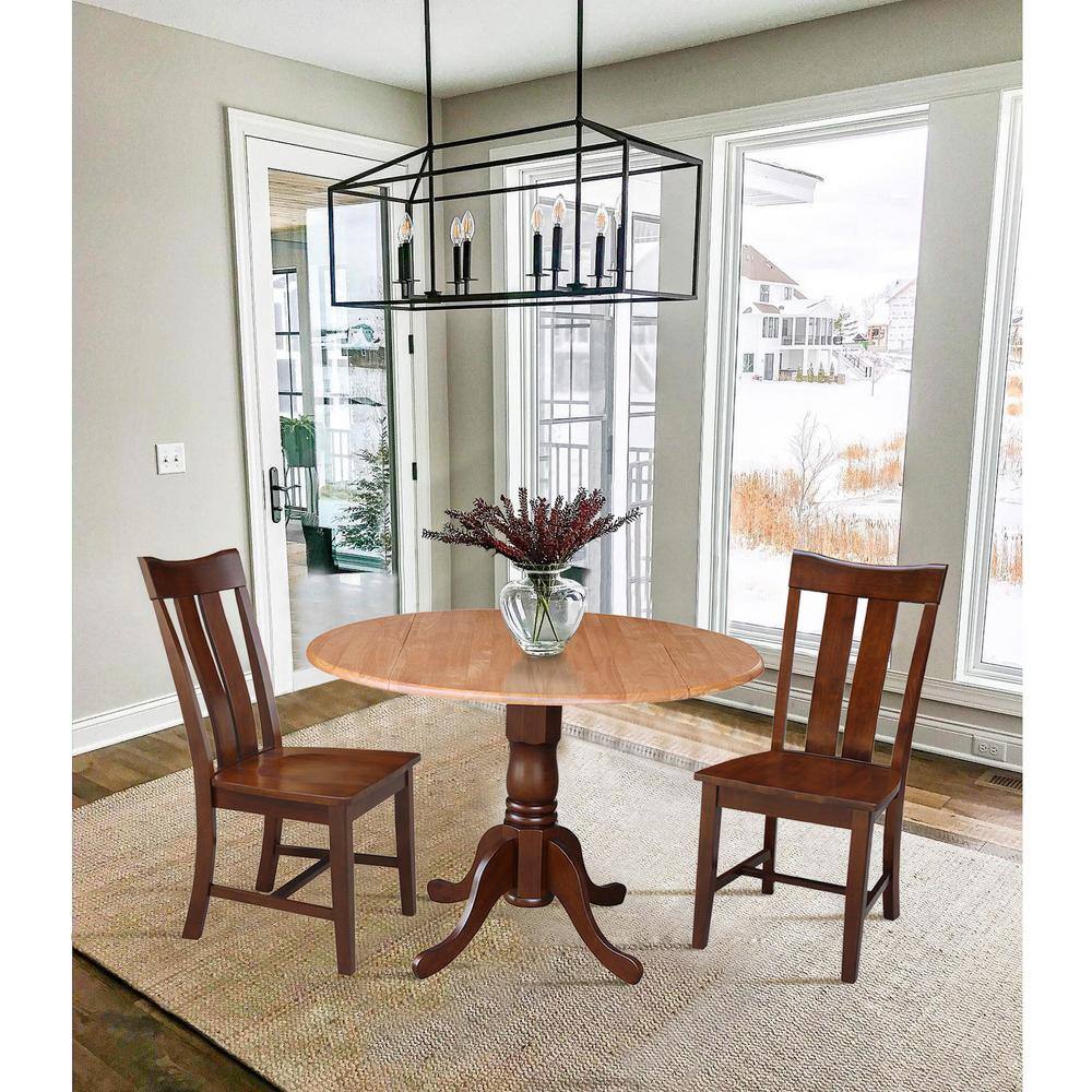 Espresso High Slat Solid Wood Side Chair