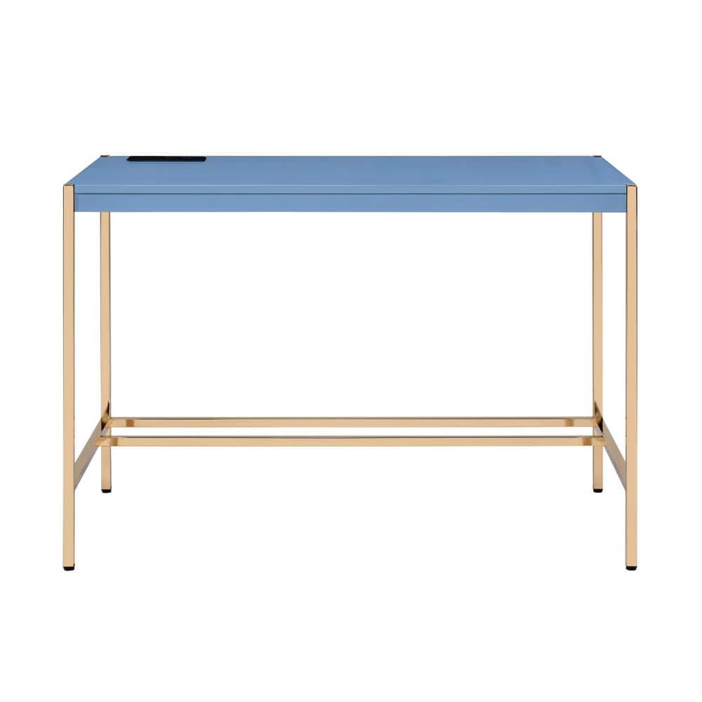 Worldwide Midriaks 42 in. Rectangular Metal Gold and Navy Blue