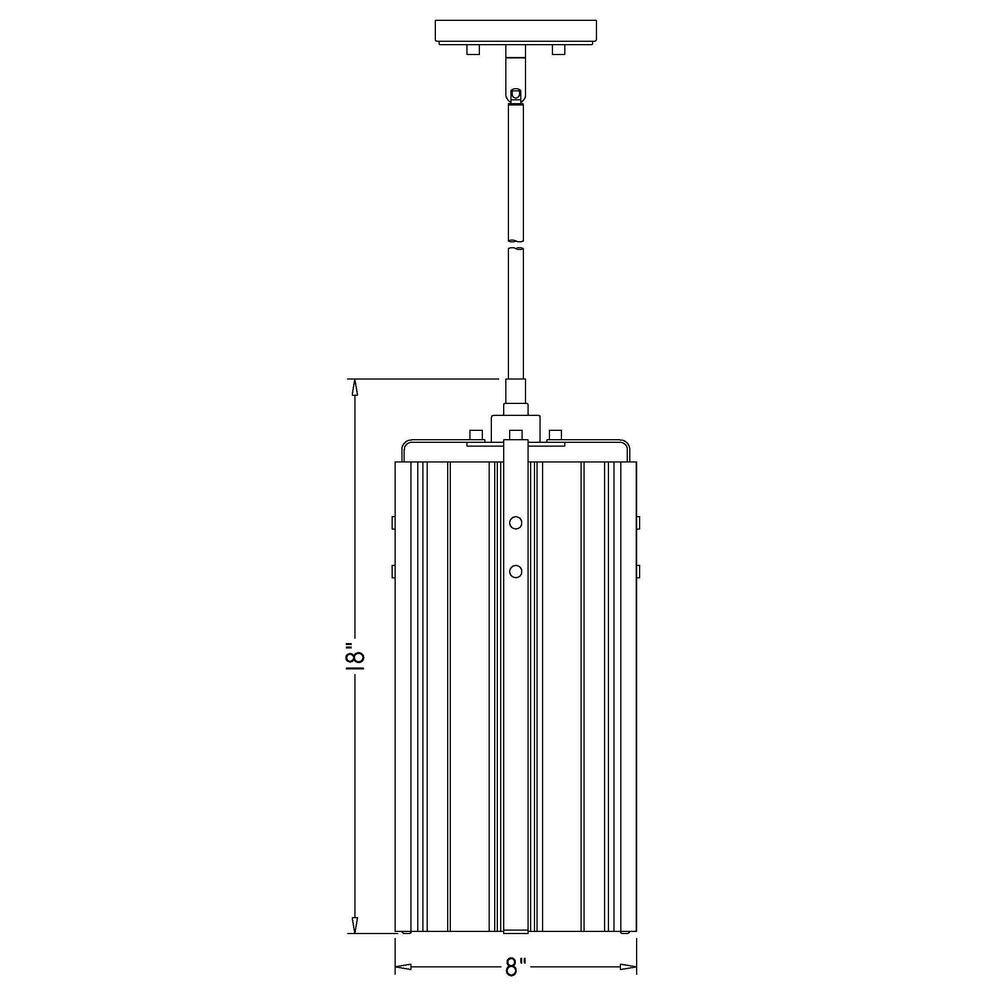 Alverton Matte Black Handcrafted Glass 1-Light Indoor/Outdoor Pendant