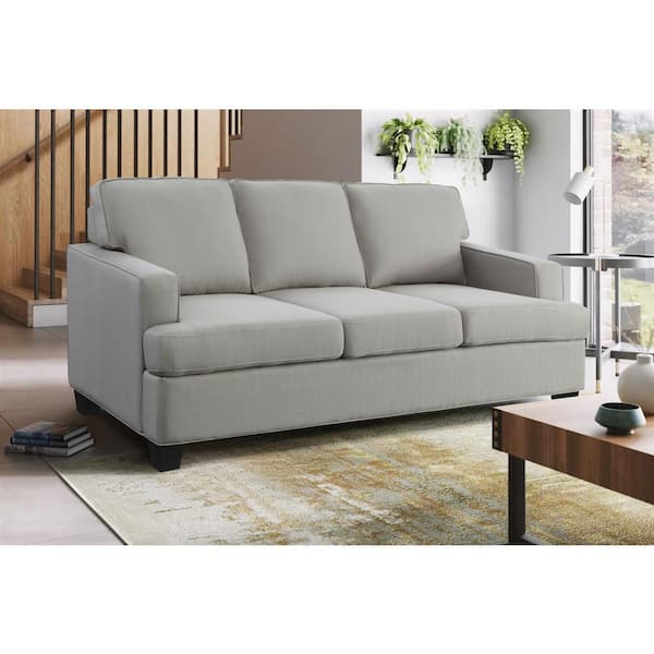 Harper & Bright Designs 88.5 in. W Square Arm 3-Seats Linen Sofa with  Removable Back, Seat Cushions and 4-Comfortable Pillows in Cream Beige  WYT112AAA - The Home Depot