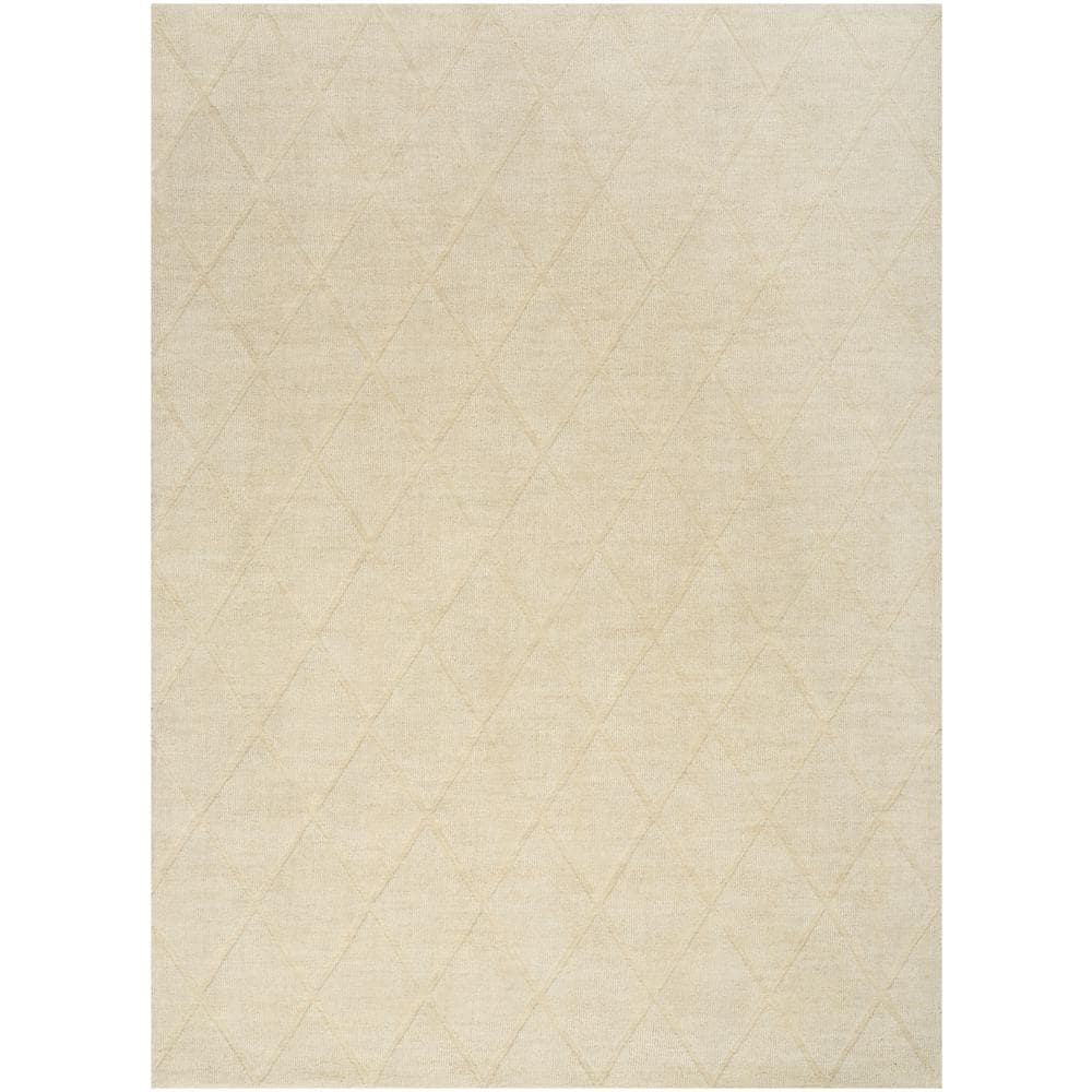Wool Haven Ivory 4 ft. x 6 ft. Diamond Contemporary Area Rug price history on PriceWatchPro