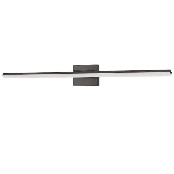 48 in. Black Integrated LED Vanity Light with Remote, Dimmable 5CCT Bathroom Vanity Light Fixture