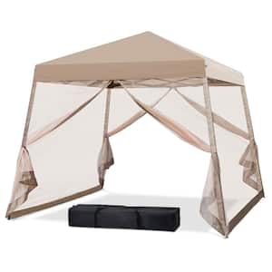 10 ft. x 10 ft. Slant Leg Pop Up Gazebo Tent with Mosquito Netting