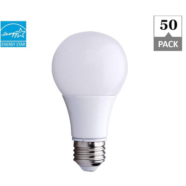 Simply Conserve 40 60 100 Watt Equivalent A19 3 Way Energy Star Warm White 25 000 Hour Led Light Bulb Soft White 50 Pack L14a193way27k The Home Depot