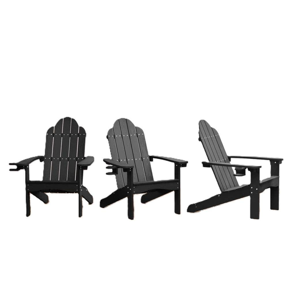 Lue Bona Grant Curveback Black Recycled Hdps Plastic Outdoor Patio