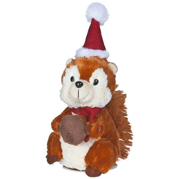 Home Accents Holiday 9.25 in. Christmas Animated Magogo-Woodland Chipmunk