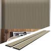 sunwings 6-Pieces 102 In. x 6.5 In. x 0.94 In. WPC 3D Wood Wall