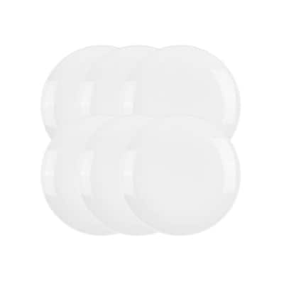 Tabletops Gallery Square White Stoneware Salad Plates (Set of 10