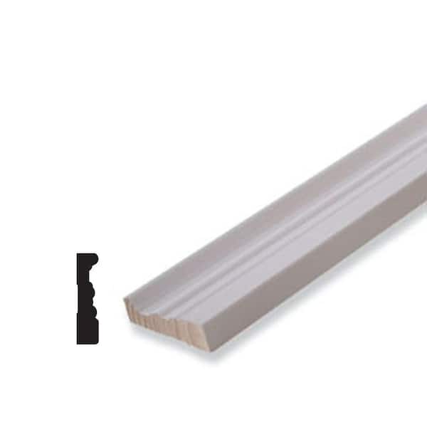 9/16 in. D x 2-3/4 in. W x 96 in. L Primed Whie Pine Wood Finger-Joint 4 Sides Casing Moulding