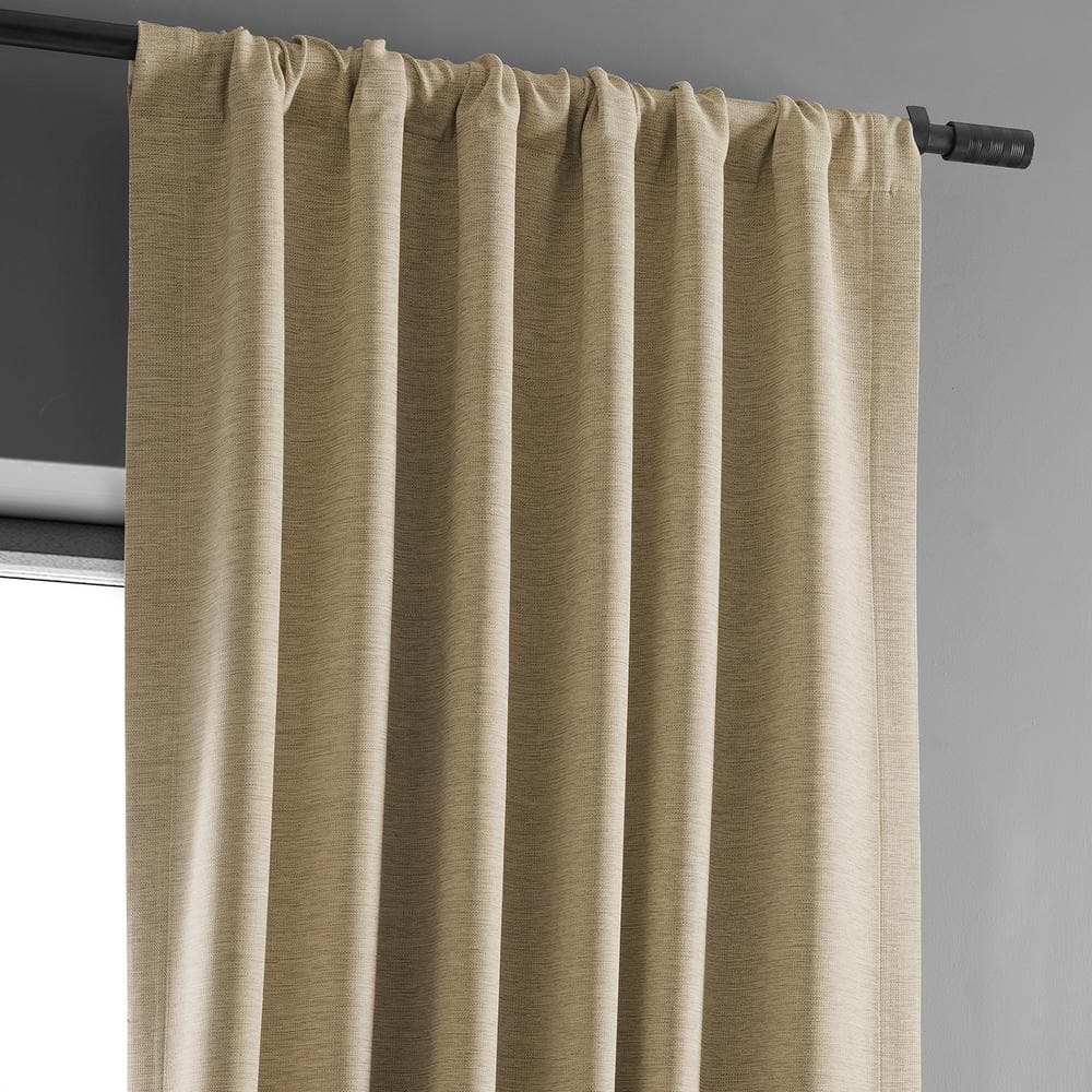 Ginger Polyester Blackout Puddle Length Drape Panel