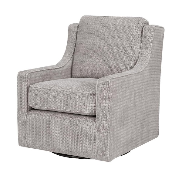 Lois Grey Chenille Swivel Chair