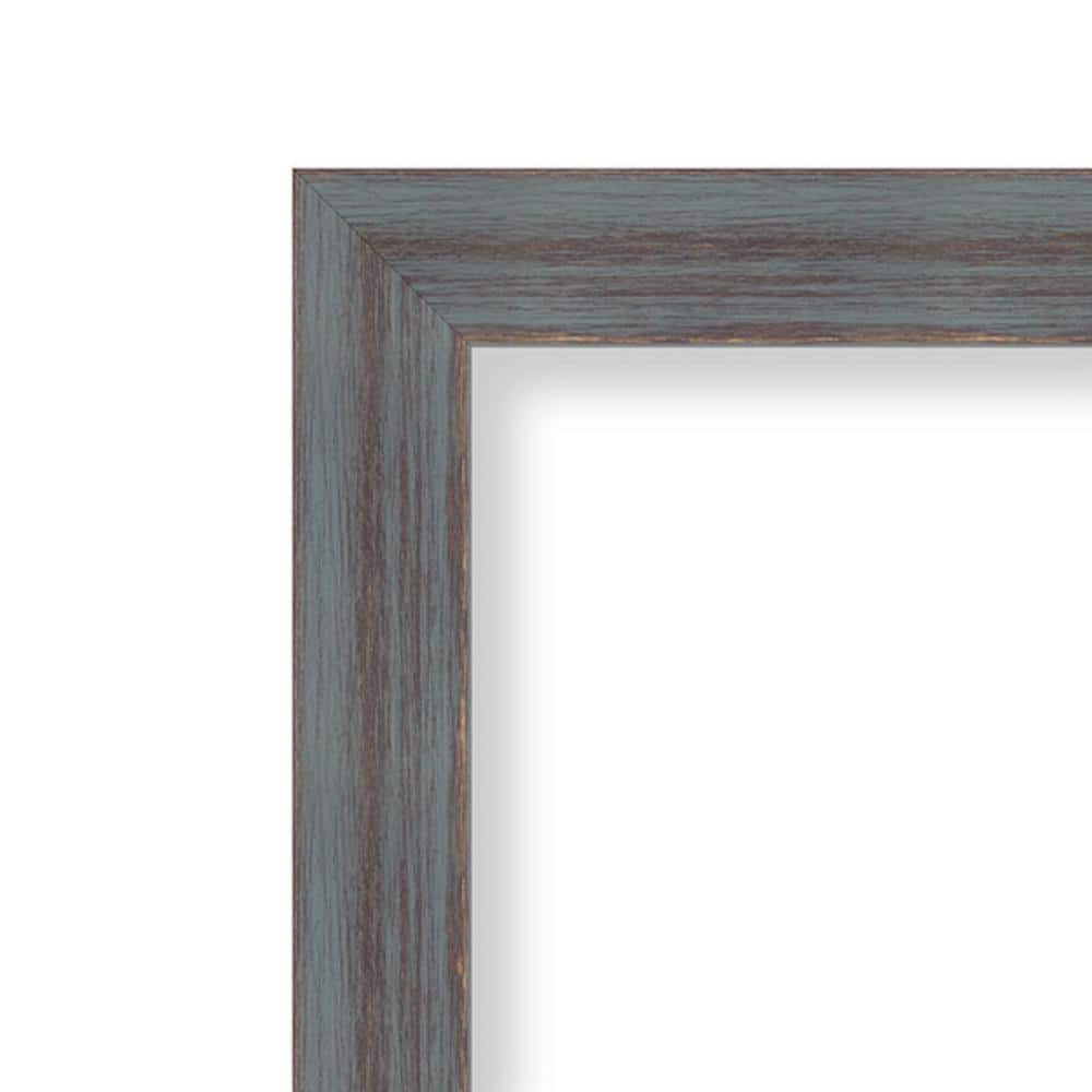 Dixie Blue Grey Rustic Wood Framed Magnetic Board