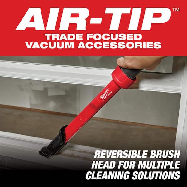 Milwaukee AIR-TIP 1-1/4 in. - 2-1/2 in. 3-IN-1 Crevice & Brush Tool Wet/Dry  Shop Vacuum Attachment (1-Piece) 49-90-2023 - The Home Depot