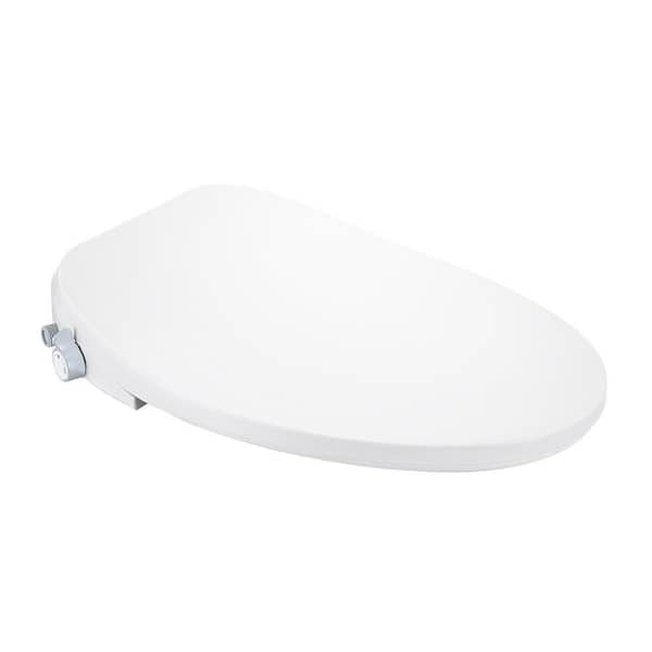 RAINLEX Electric Bidet Seat for Elongated Toilets in White