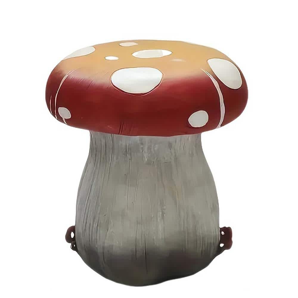Sudzendf 13.39-inch Orange Plastic Resin Outdoor Garden Stool