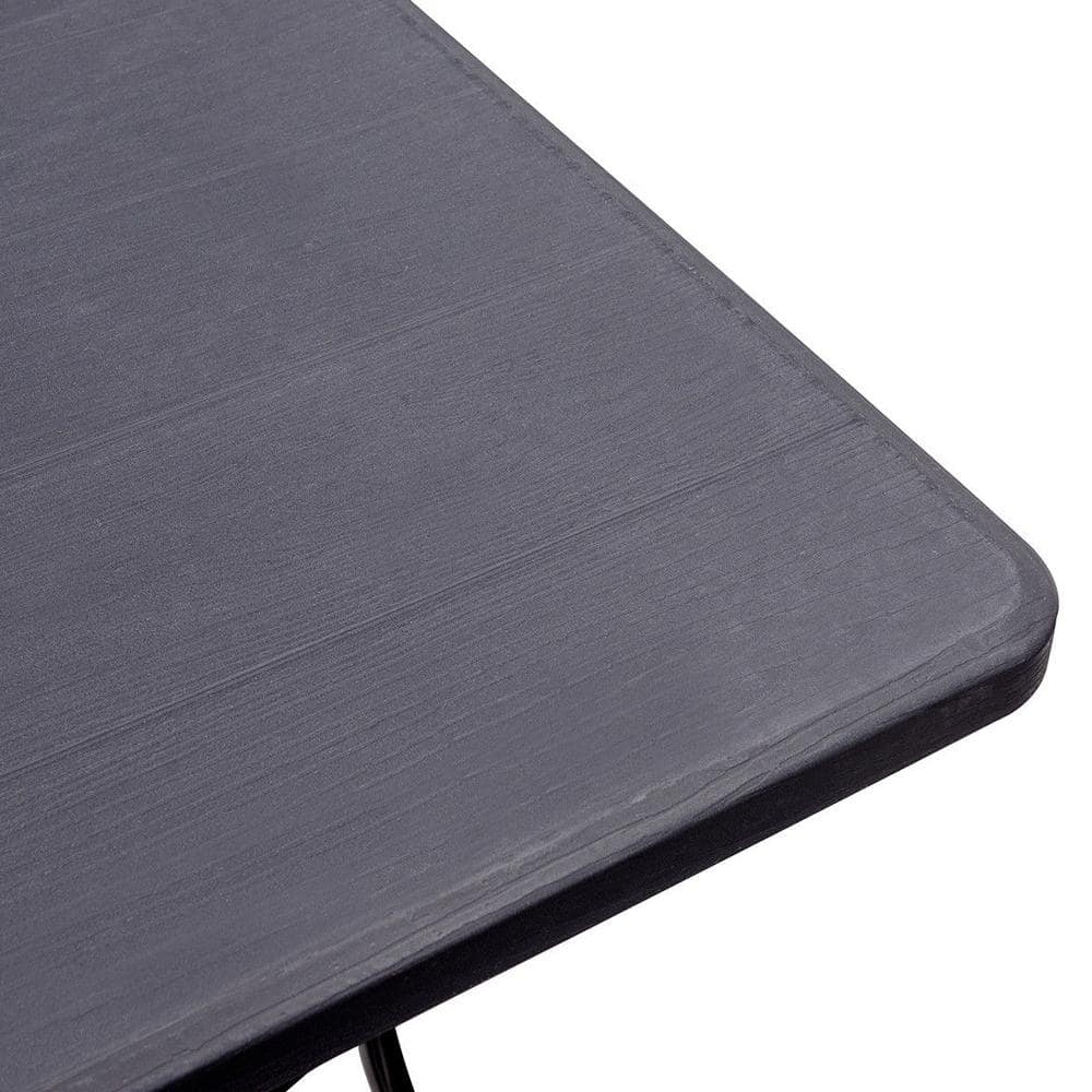 Eco-Friendly HDPE Black Picnic Table Set for 4