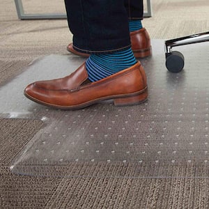36 in. x 48 in. Clear PVC Carpet Office Chair Mat with Lip