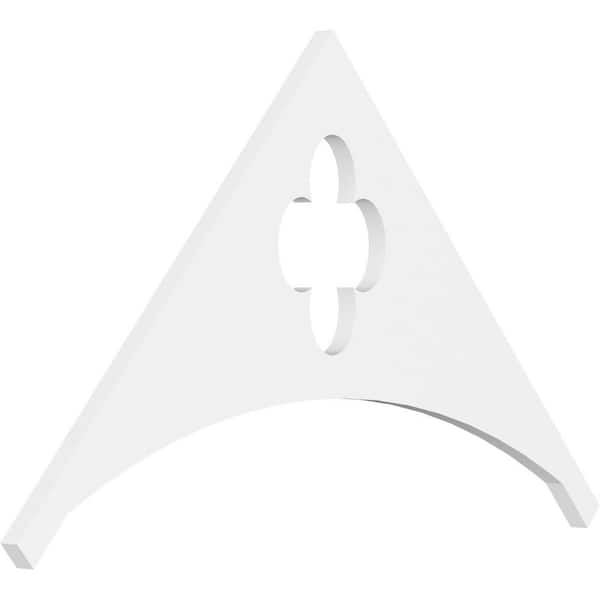 Ekena Millwork 1 in. x 36 in. x 21 in. (14/12) Pitch Turner Gable Pediment Architectural Grade PVC Moulding
