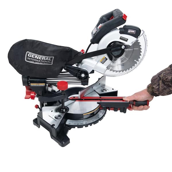 General International 7-1/4 in. 10 Amp Sliding Compound Miter Saw MS3002  The Home Depot
