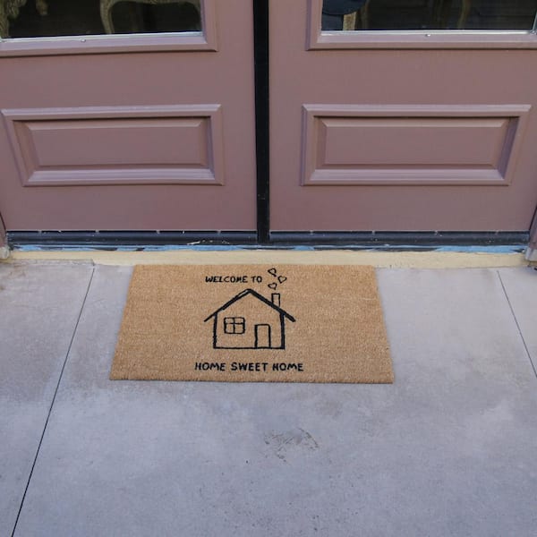 Home Sweet Apartment Doormat, Coir Doormat, Welcome Mat, Home Door Mat