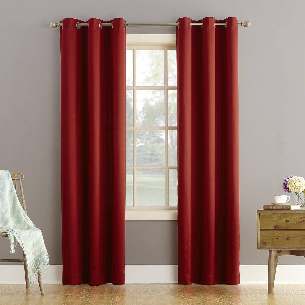 Brick Red Room Darkening Grommet Curtain Panel 40" x 63"