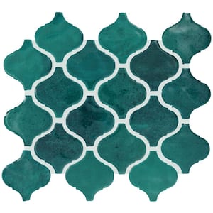 LuxeCraft Mystique Gloss 11 in. x 12 in. Glazed Ceramic Arabesque Mosaic Tile (0.74 sq. ft./Each)
