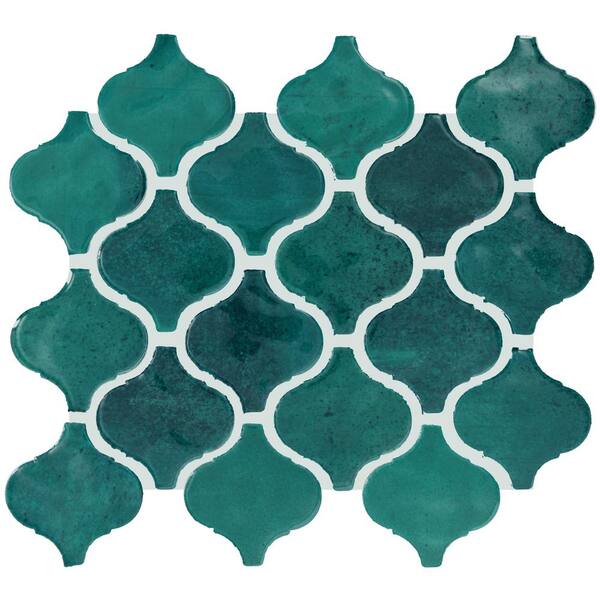 Daltile LuxeCraft Mystique Gloss 11 in. x 12 in. Glazed Ceramic Arabesque Mosaic Tile (473.6 sq. ft./Pallet)